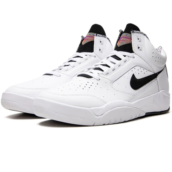 Nike men’s air flight lite ll white and black GUC size 8 minor marks shown* - Picture 1 of 14
